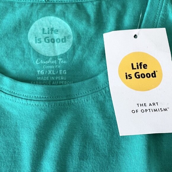 Life Is Good Life Can Be In Tents green crusher tee t-shirt size XL NWT - Picture 5 of 8